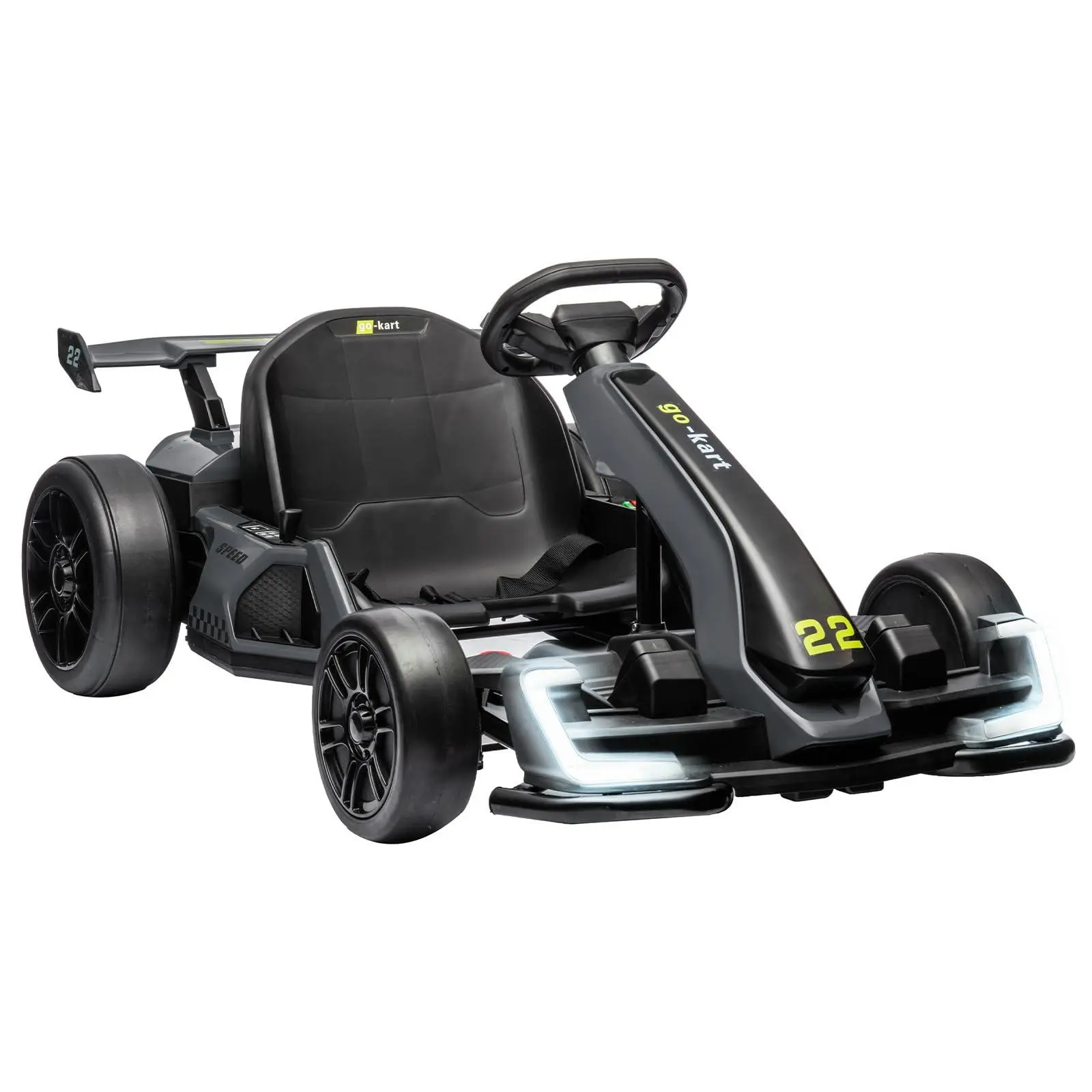 24V Kids Electric Go Kart Ride On Car - 300W Powerful Motor, 8.5MPH Speed, Large Battery, EVA Tires, Adjustable Length, Sport Mode, Brake Pedal, Slow Start Control, Ages 6-12, Drifting Fun, Boy Gifts