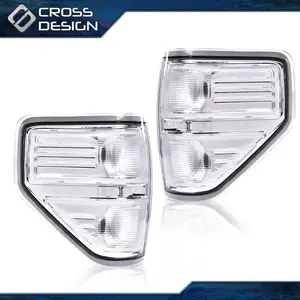 CROSSDESIGN Chrome Halogen Tail Lights Lamps 1 Pair Fit For 2009-2014 Ford F150 F-150 Pickup CROSSDESIGN Chrome Halogen Tail Lights Lamps 1 Pair Fit For 2009-2014 Ford F150 F-150 Pickup