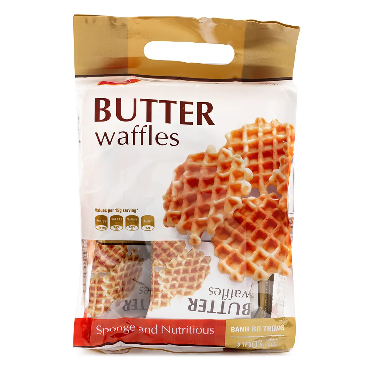 Richy Butter Waffle Cookies (150g) - Sponge Texture, Nutritious Tea Biscuits, Ready-to-Eat Snacks, Sponge And Nutritious