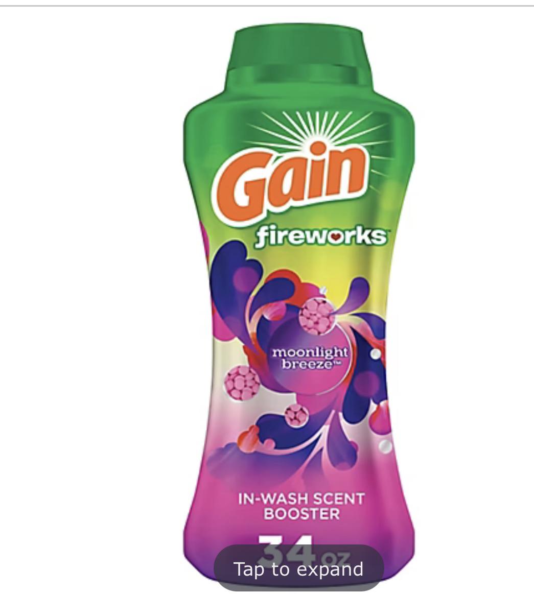 Gain Fireworks In-Wash Scent Booster Beads, 34 oz. - Moonlight Breeze