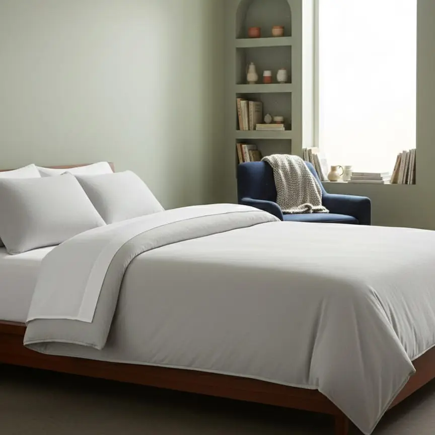 Microfiber Down Alternative Full & Queen Size Gray Comforter Soft Cozy Texture Easy Care Versatile Use for Bedroom