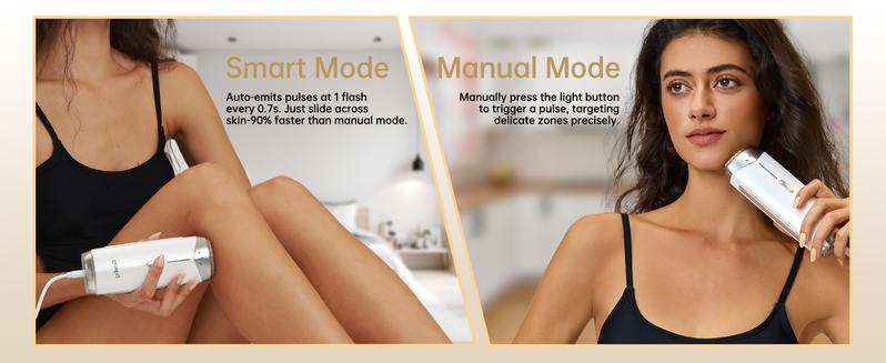 Amifiy Professional IPL Hair Removal Device with Ice Cooling Home Use Epilator for Women Adjustable 3 Energy Levels 2 Modes Face Body Includes Razor Glasses - Personal Care Appliances