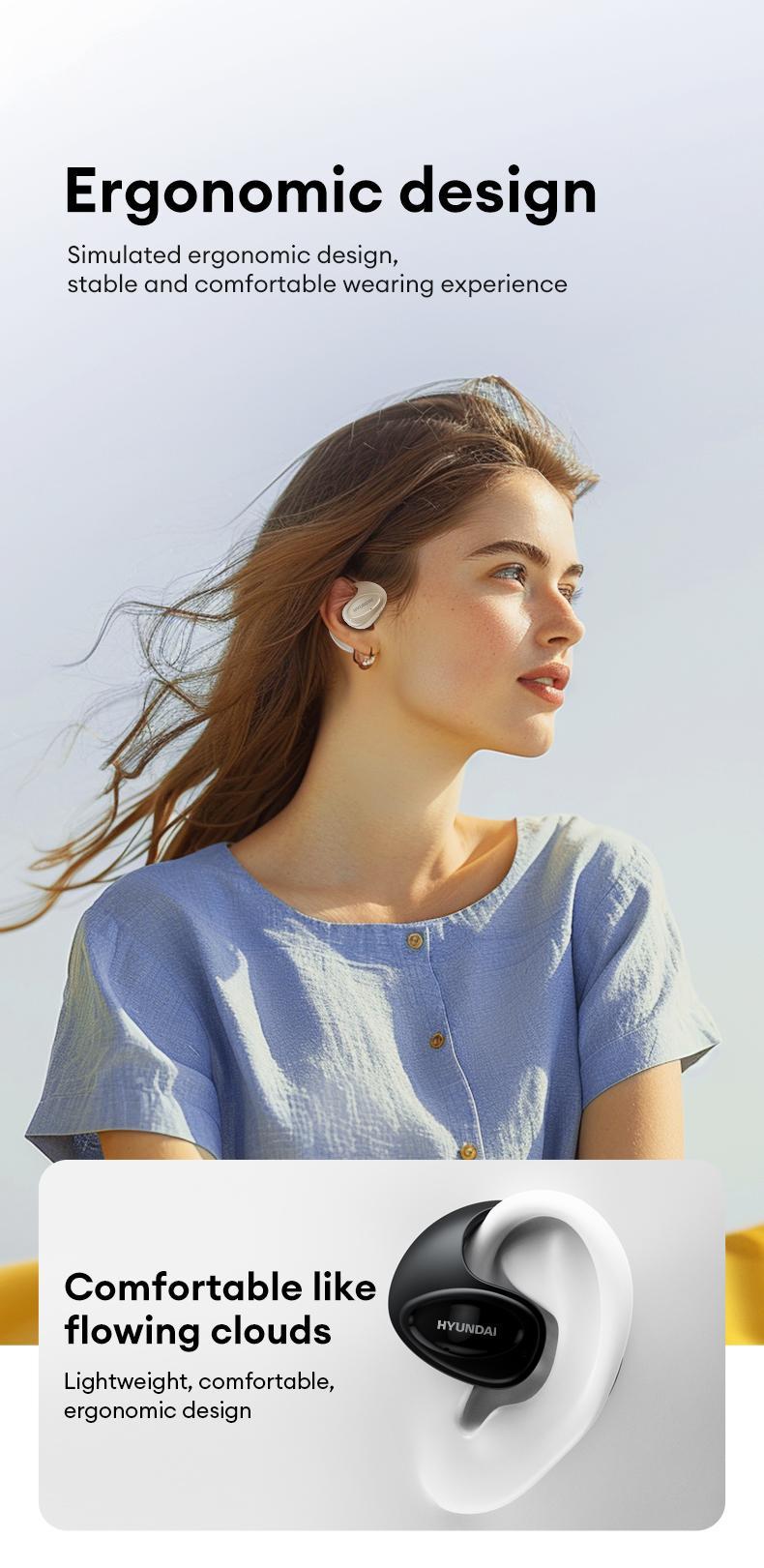 HYUNDAI X15 Ultra Bible Prayer Wireless Headphones with Bluetooth 6.0, App-Based Prayer & Scripture Audio, OWS Waterproof Sport Design, Noise Reduction, Built-in Mic, Audio Earbuds for Music & Phone Calls, Compatible with Android & iOS