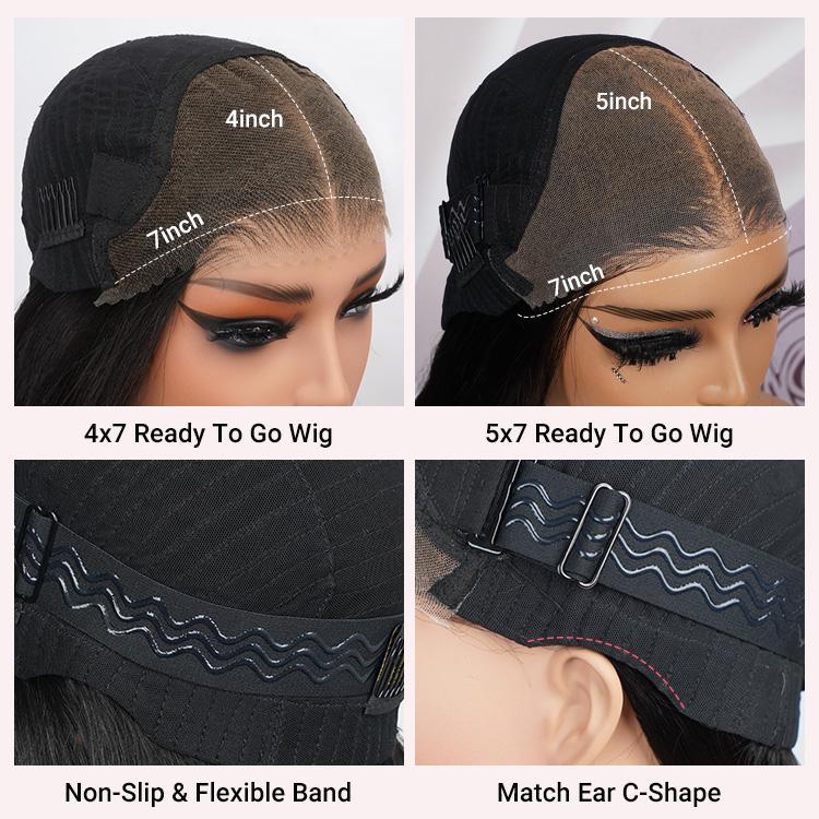 Wiggins Hair Ready And Go Glueless Wig Straight 4x7 Bob Wig Human Hair Glueless Wigs 5x7 Ready To Wear Beginners Friendly Wiggins Hair Ready And Go Glueless Wig Straight 4x7 Bob Wig Human Hair Glueless Wigs 5x7 Ready To Wear Beginners Friendly