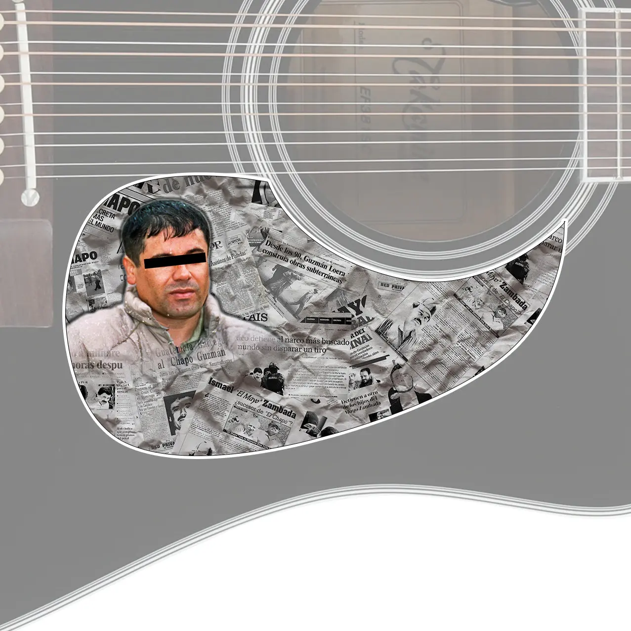 Chapo News Paper Pickguard Chapo News Paper Pickguard