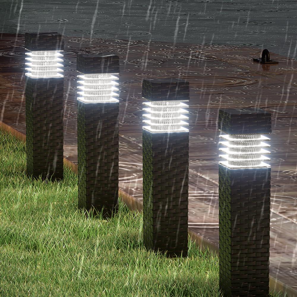 FLACCHI Solar Landscape Lights Outdoor 6 Pack Weather Resistant ABS Material IPX5 Waterproof Pathway Lights for Lawn Yard Decor Auto On Sensor FLACCHI Solar Landscape Lights Outdoor 6 Pack Weather Resistant ABS Material IPX5 Waterproof Pathway Lights for Lawn Yard Decor Auto On Sensor