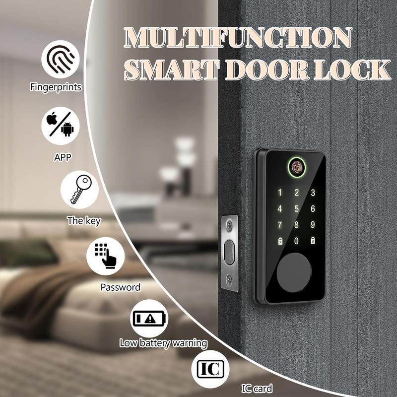 6-in-1 Smart Lock: Fingerprint, Passcode, IC Card, Key, Bluetooth & APP. One-touch unlock—fast, secure, keyless. Adjustable Electric Skateboard Saddle Seat PS5 Vertical Cooling Stand with Dual Charging Circus Ride Flannel Blanket WiFi Keyless Door Biometr