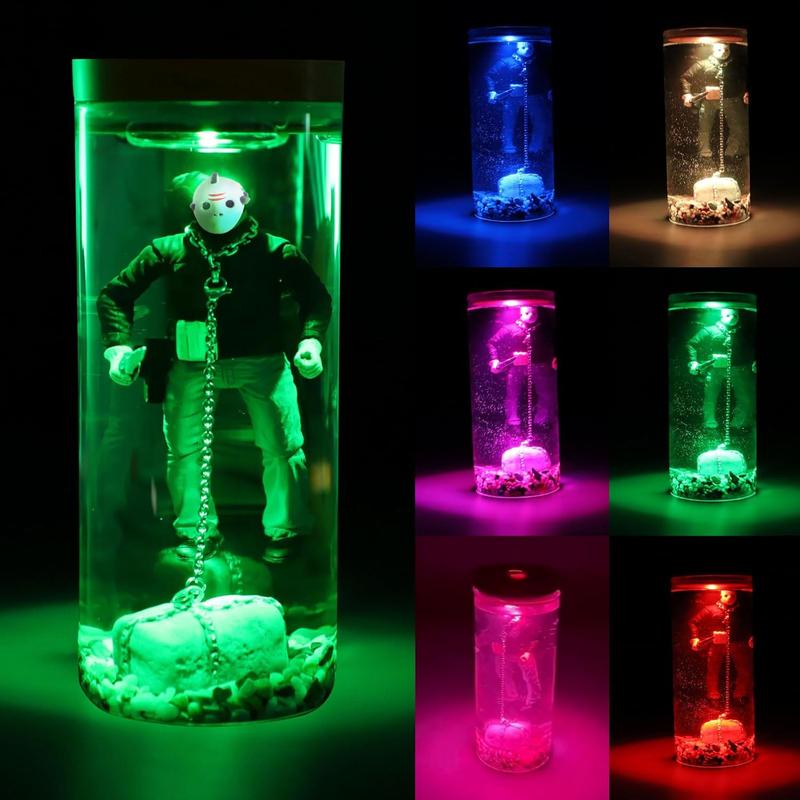 【FaddishDeal】Horror Movie Decorative Water Lamps, Action Fear Maps, Glow-in-the-Dark Halloween Decorative Gifts, Spooky Decorations. Excellent holiday atmosphere desktop decorations.