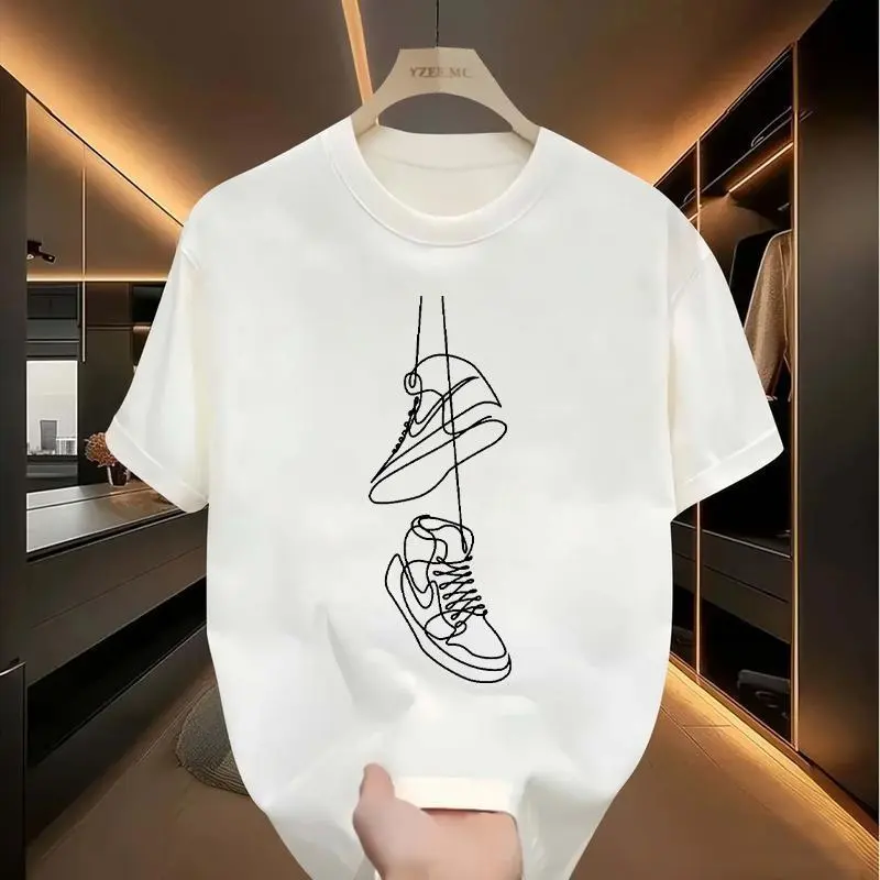Unisex Oversized Shoes Graphic T-Shirt,  Relaxed Fit Streetwear Tee, Short Sleeve Crewneck