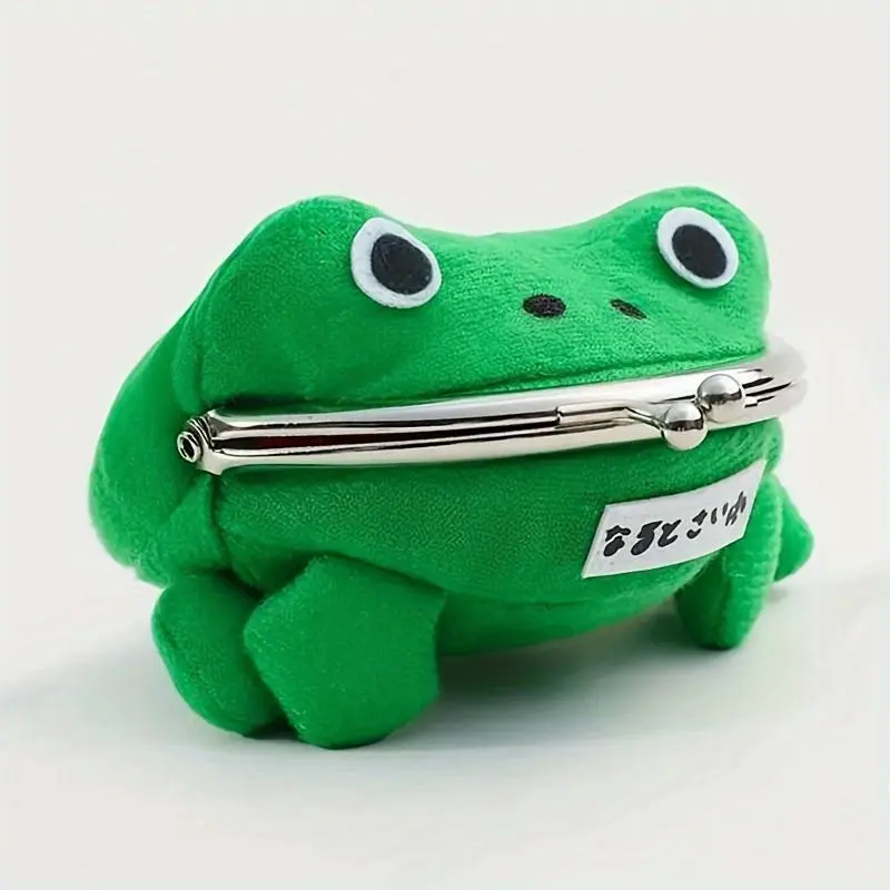 Cute Cartoon Frog Design Portable Coin Purse, Fashionable and Practical Kawaii Wallet with Gift Bag for School & Outdoor Use, Creative Gift for Friends, Coin Wallet, Coin Pouch