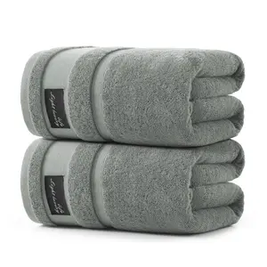 REDKISS Large Bath Towels Set 2 Piece, 100%Cotton, 31x63 in,Heavyweight 760GSM, HighlyAbsorbent & Quick Dry, Super Soft LuxuryBath Towel for Bathroom,Hotel Collection -Gray