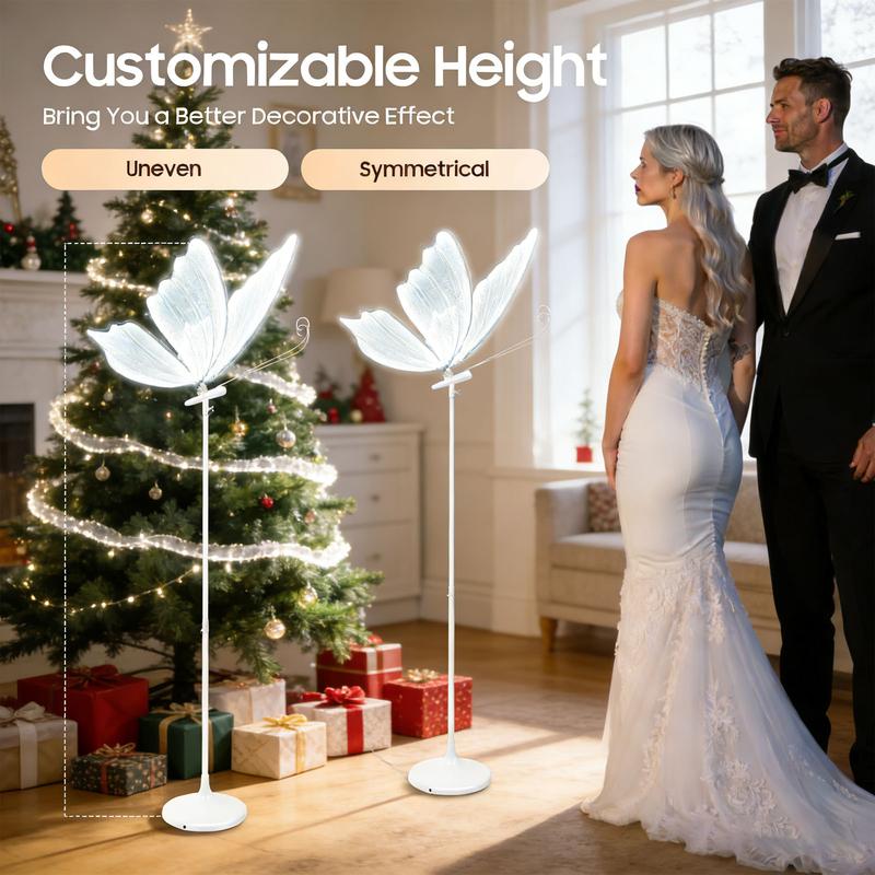 Two Pack 48W LED Butterfly Wedding Path Lights Indoor Floor Decor valentine gifts