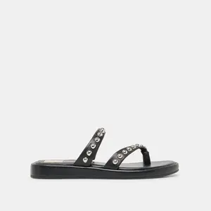 Dolce Vita AMARY STUD SANDALS BLACK LEATHER