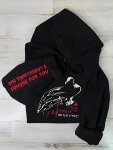 Custom Embroidered Freddy Sweatshirt, movie sweatshirt, sweatshirt crewneck