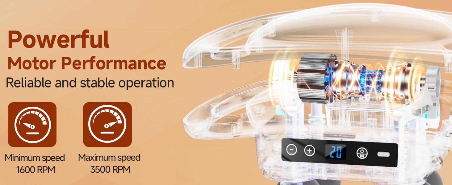 AERLANG Massage Gun Deep Tissue Muscle Massager with 6 Heads, 9 Levels & 4 Modes for Pain Relief, Quiet Motor, Portable Handheld Massager for Athletes, Christmas Gifts for Him Her Dad Mom