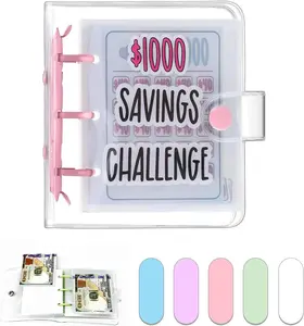 Savings Challenge Binder Mini Savings Challenge Book with Envelopes Reusable Budget Book Cash Planner Saving Money Book