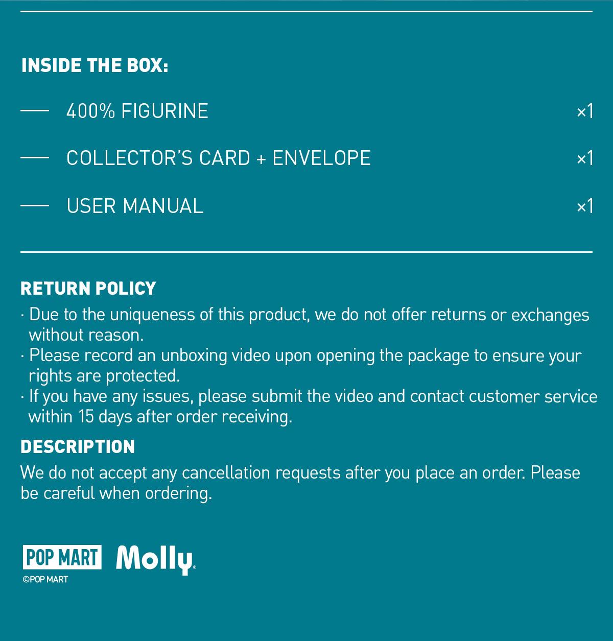 POP MART MEGA ROYAL MOLLY 400% DIDI-TO LOVE