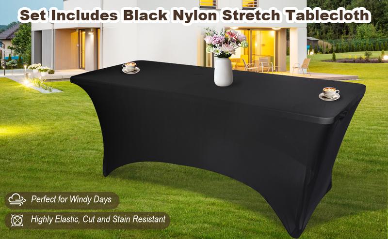 WGCTEK 6FT Plastic Folding Table, Portable Picnic Table Indoor Outdoor, for Camping, Party, Wedding,Picnic, with Lock, Handle - White WGCTEK 6FT Plastic Folding Table, Portable Picnic Table Indoor Outdoor, for Camping, Party, Wedding,Picnic, with Lock, Handle - White