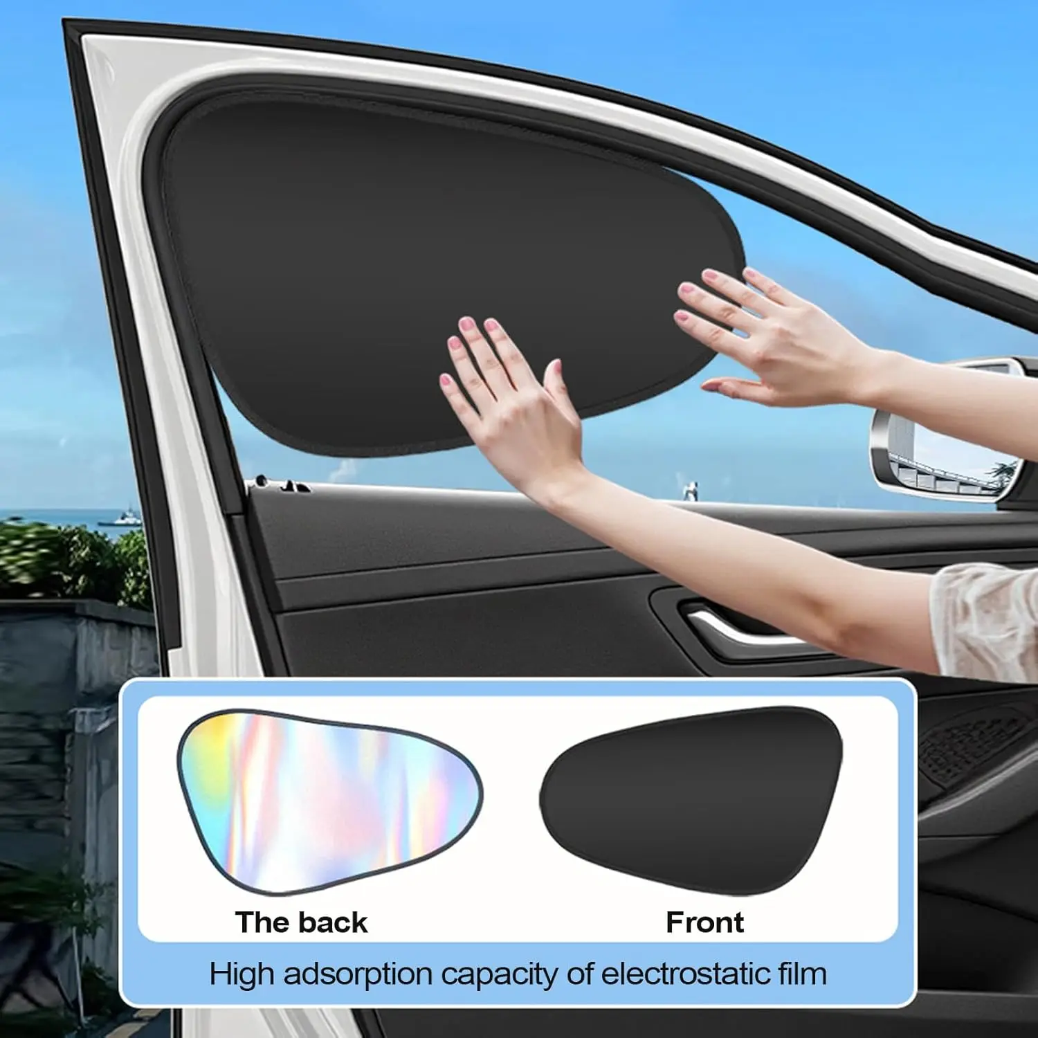 Laser Car Window Sunshade - Foldable UV Protector, Heat Reflector | Interior Shield for Vehicle Glare Block, Portable Removable Shades for Friends Travel Use, Road Trips Comfort Safety Covers Father's Day Gift