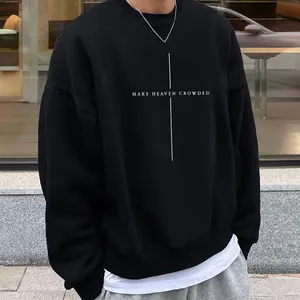 Make Heaven Crowded Christian Sweatshirt – Faith Bible Verse Tee, Sweatshirt & Hoodie, Casual Cotton Tees, Crew Neck Graphic T-Shirt Sweatshirts