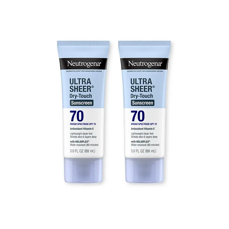 Neutrogena Ultra Sheer SPF 70 Duo | Lightweight, Fast-absorbing Broad Spectrum SPF 70 Sunscreen Lotion