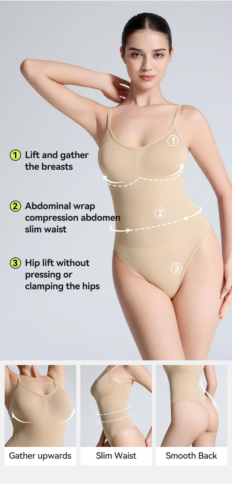 （2 Pack Sexy T-Back Shapewear） Sculpting Bodysuit  sexy woman Comfort Sleeveless