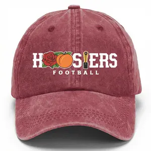 Indi4na R0se & Pe4ch B0wl Champs Cap, lndi4na Football Hat, CoIIege Game Day Washed Hat, H00siers Fan Gift