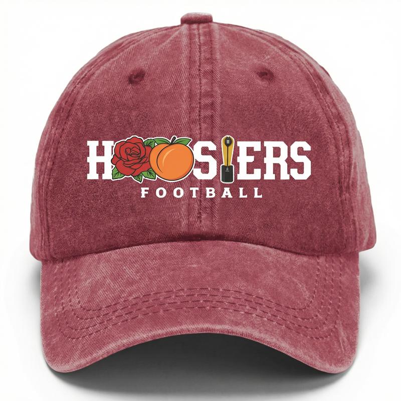 Indi4na R0se & Pe4ch B0wl Champs Cap, lndi4na Football Hat, CoIIege Game Day Washed Hat, H00siers Fan Gift