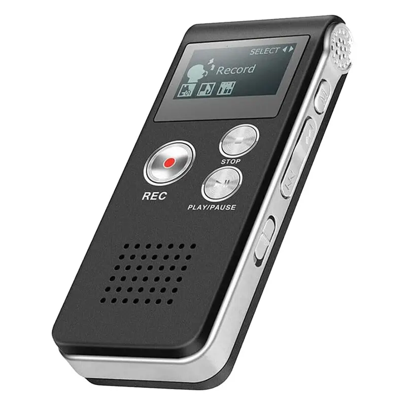 Metal Body Smart Voice Recorder Pen with Button Controls, Portable 8GB Digital Audio Equipment, 20-Hour Rechargeable Battery, Double Mics, 128kbps Audio, Tech Gadgets for Business & Sports Outdoor Fitness