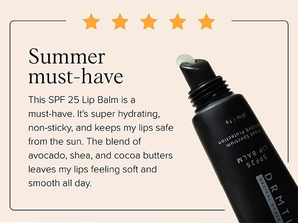 DRMTLGY SPF 25 Lip Balm 0.25 oz with Peppermint