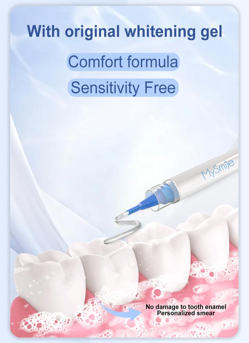 MySmile Pro Teeth Whitening Kit with LED Light (28x Bulbs) - 3 Gel Syringes & Tray | Non-Sensitive 10-Min Fast Whitening