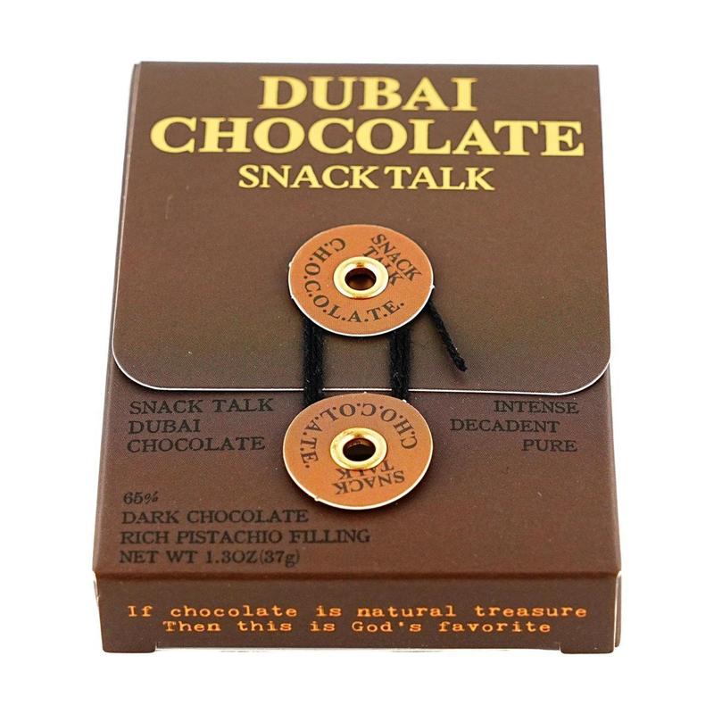SnackTalk Dubai Chocolate Bar - Classic Pistachio Flavor, 37g - TikTok Viral Sensation, Rich Dark Chocolate Treat, Must-Try Snack