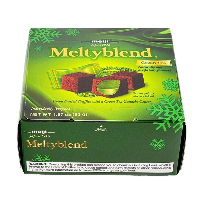MEIJI MELTYBLEND Matcha Truffle Chocolate 53g - Japanese Creamy White Chocolate with Rich Matcha Filling, Perfect Snack for Tea Time