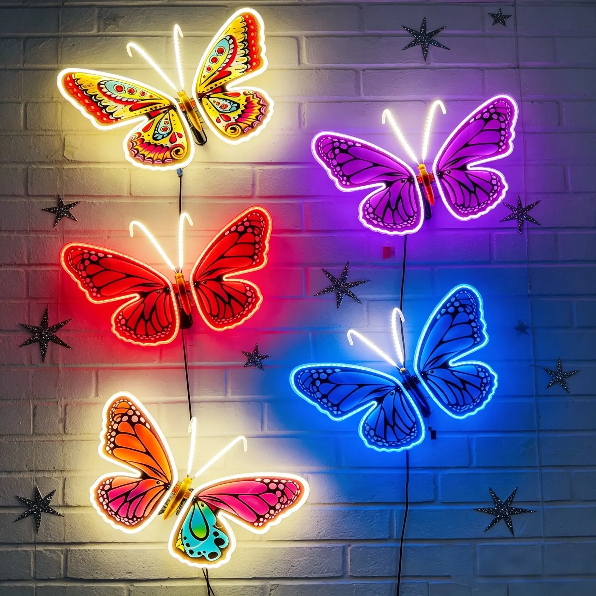 Magic Plug-in Dynamic Butterfly Light, 16in Waterproof Novelty Light, Christmas Decorations Ornaments, Party Decoration Supplies for Indoor-Outdoor Holiday Gifting