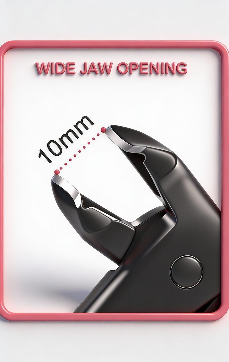 Professional black long-handled scimitar head toenail scissors, unisex more suitable for the elderly, large opening anti-splash design, with nail file set, durable metal foot manicure, suitable for thick and hard nails.