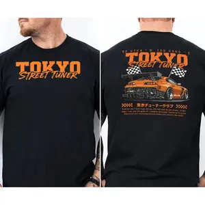 JDM Tokyo Street Tuner T-Shirt, Retro Pixel Art Sports Car Graphic Tee