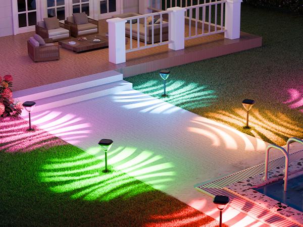 Linkind Smart Solar Pathway Lights – Bright Color-Changing Outdoor Lights with App Control for Yard & Garden