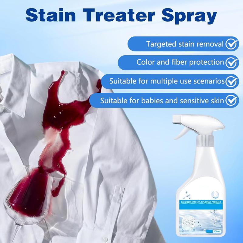 Stain Treater Spray, Dry -On-The-Go Spray, Cozy Home Stain er And Spot Remover​, No Water, No Waiting, Removal Grease, Ink & Wine For Clothes, Shoes, And Fabrics(10.5(Fl Oz))