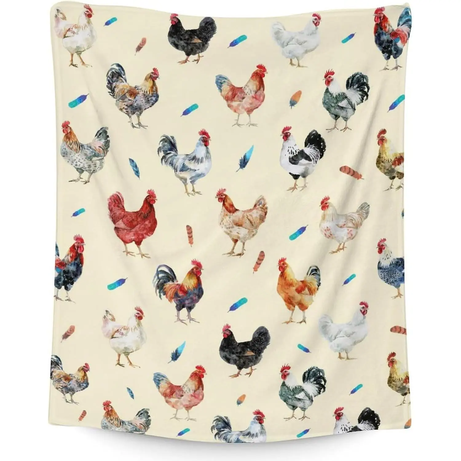 Chicken Blankets and Throws - 40" x 50" Inches Soft Lightweight Throw Blanket for Crib, Couch, Sofa - Chicken Toys for Kids 8-12