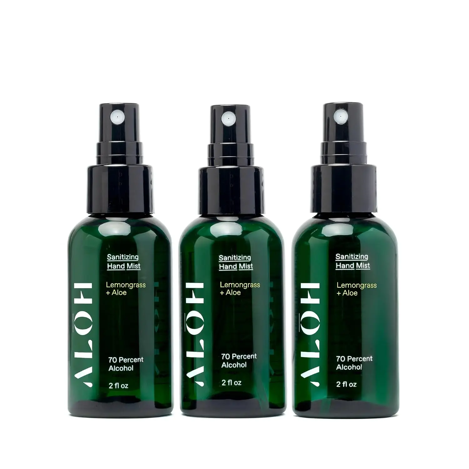 Scented ALOH Hand Sanitizer Spray 3-Pack Bundles, Lemongrass + Natural Aloe Vera, Ethyl-Based - 99.9% Germ Protection for Daily Use, Eucalyptus
