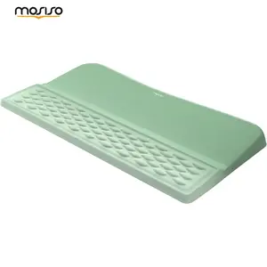 MOSISO Keyboard Stand with Wrist Rest, Ergonomic Keyboard Riser with Wrist Rest Support Pad, Non-Slip Base Pain Relief & Easy Typing Cushion with Massage Memory Foam for Home Offic