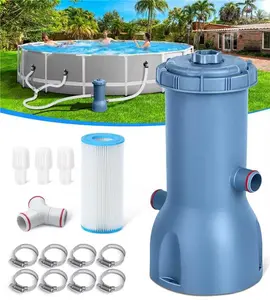 Pro Series 1000 GPH Above Ground Pool Filter Pump, Powerful Pool Cartridge Filter Pump, Water Circulation and Filtration System -Improved Water Clean & Clarity, Pools Pumps Above Ground-Gray