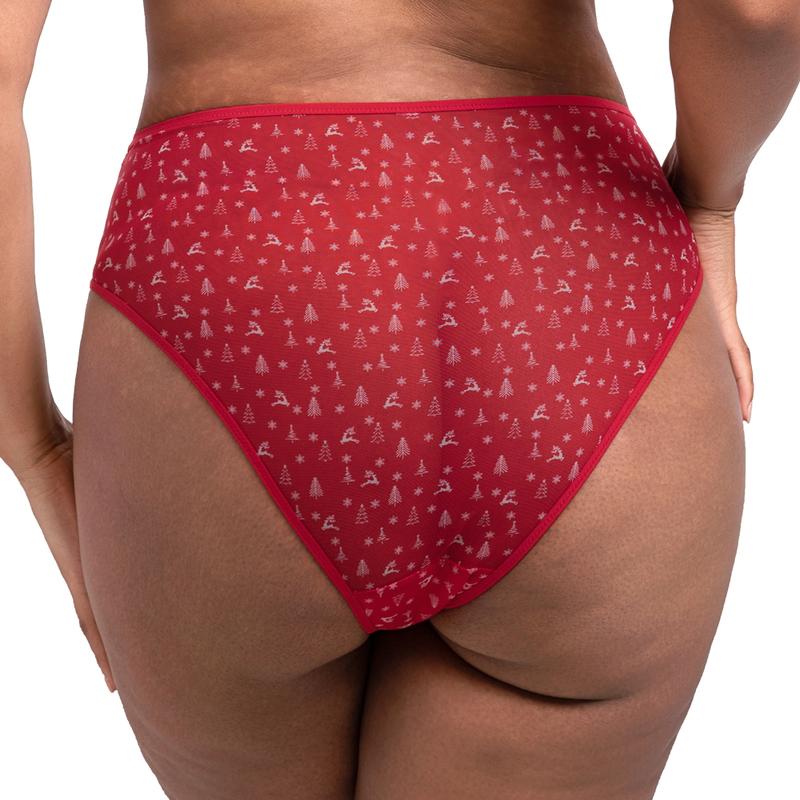 HSIA Christmas Holiday Edit Printed Mesh Panty Breathable Soft Full Coverage Comfort Fit
