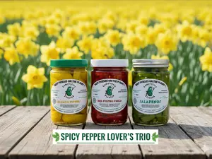 Jalapeño, Red Fresno & Banana Pepper Pickle Bundle