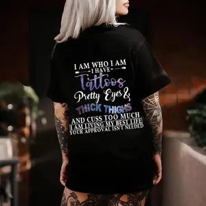 Tattoos Pretty Eyes and Thick Thighs Printed tshirt ,hoodie, sweatshirt, Aesthetic tatoo merch summer outfits, style, streetwear, Nun top, vintage y2k graphic tees, Fatherday, Memorial day, 4th July Casual Cotton......
