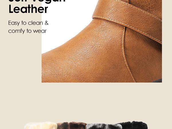 DREAM PAIRS Women's Winter Fully Fur Lined Zipper Closure Snow Knee High Boots