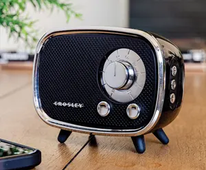 Rondo Retro Portable Bluetooth Speaker with Microphone, Rechargeable, Mid-Century Modern