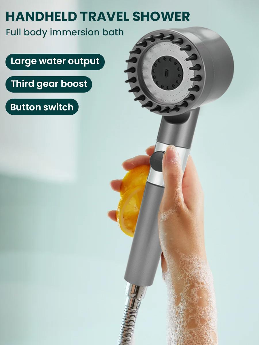 [ONLY $9.9 1PCS] Boosted Pressure Shower Head with Massage — 3 Spray Modes + 5 Purifying Filter Inserts