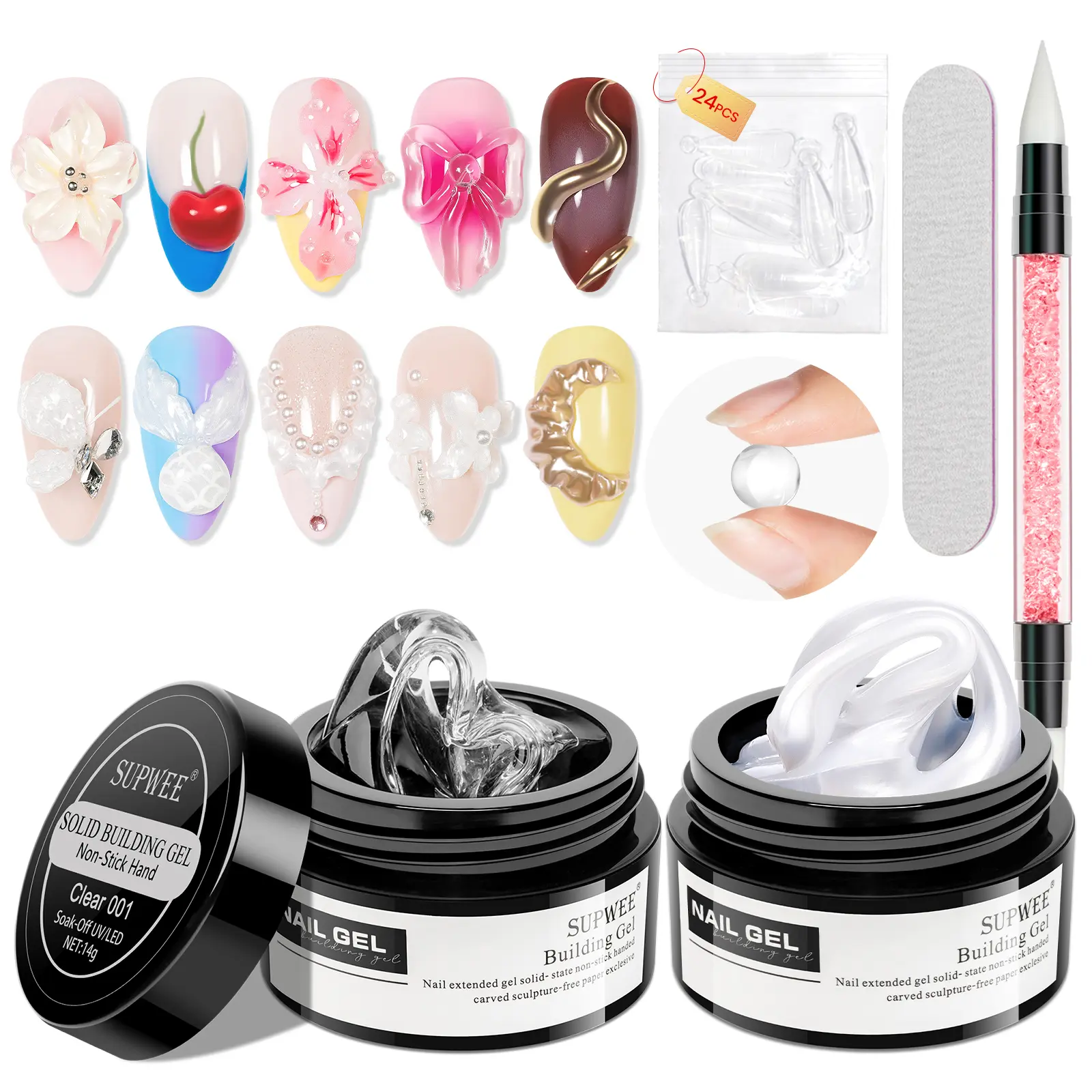 Clear & Aurora White