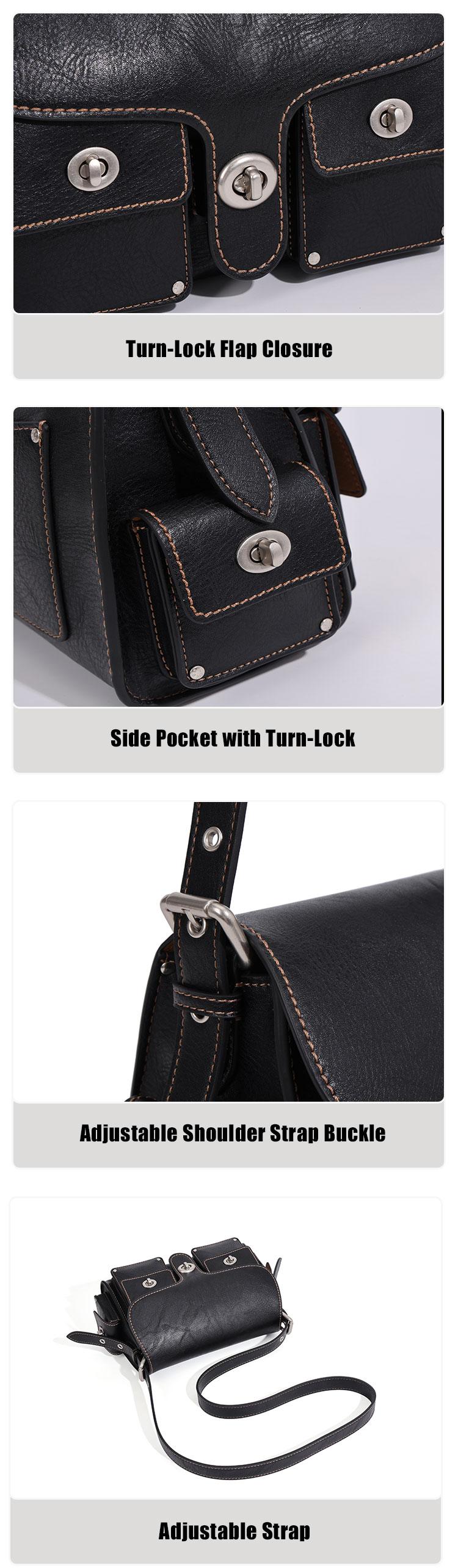 CEFIRO Turnlock SOFT TABBY Stylish Crossbody Bag for Everyday Use